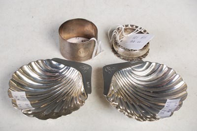 Lot 134 - A collection of silver to include a pair of...