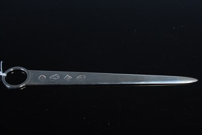Lot 140 - A Birmingham silver letter opener, 17.5cm long,...