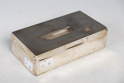 Lot 143 - An early 20th century silver cigarette box,...