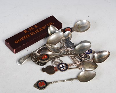 Lot 156 - A collection of assorted white metal and...