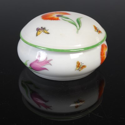 Lot 177 - A Limoges porcelain circular dressing table...